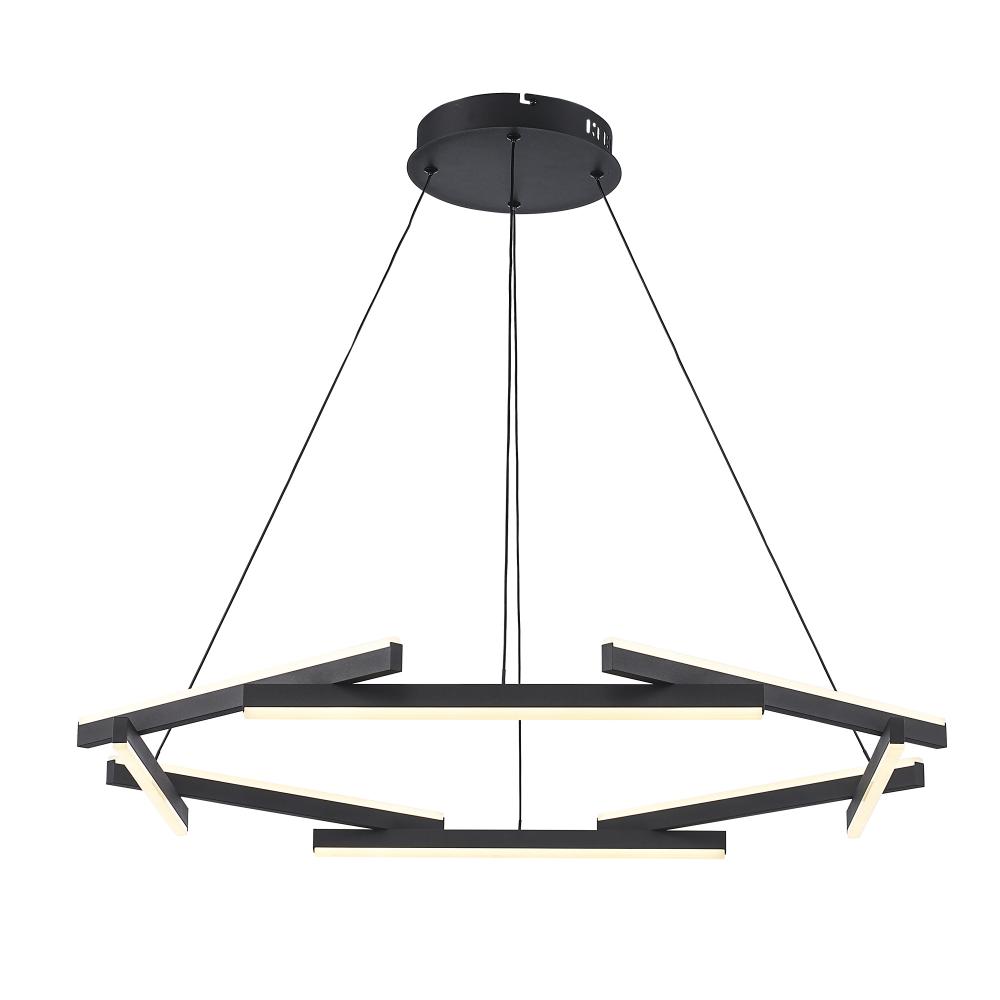 LED PENDANT 8 RODS 66W-BK